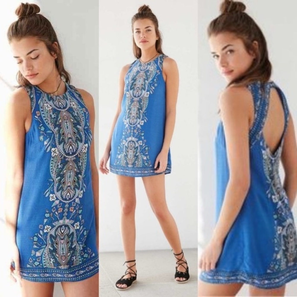 Urban Outfitters Blue Guinevere Mini Dress